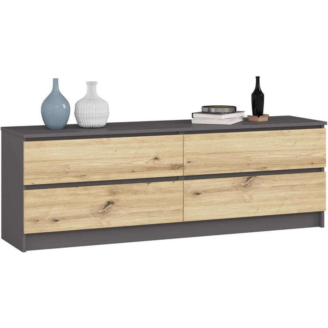 Sideboard mit beschichteten Flaechen, 4 Schubladen und Schubladen