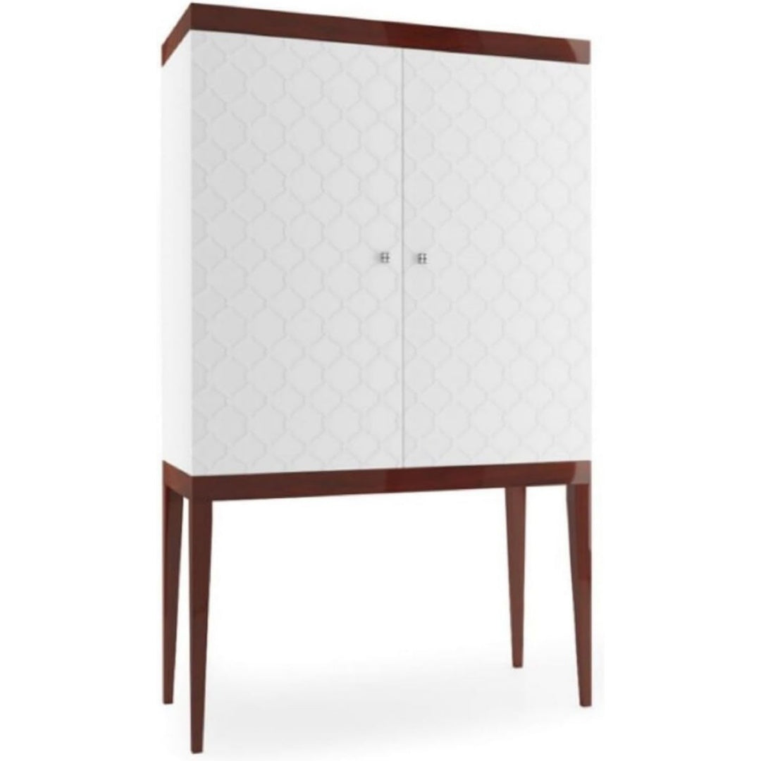 Sideboard mit glaenzenden Oberflaechen und 2 Tueren