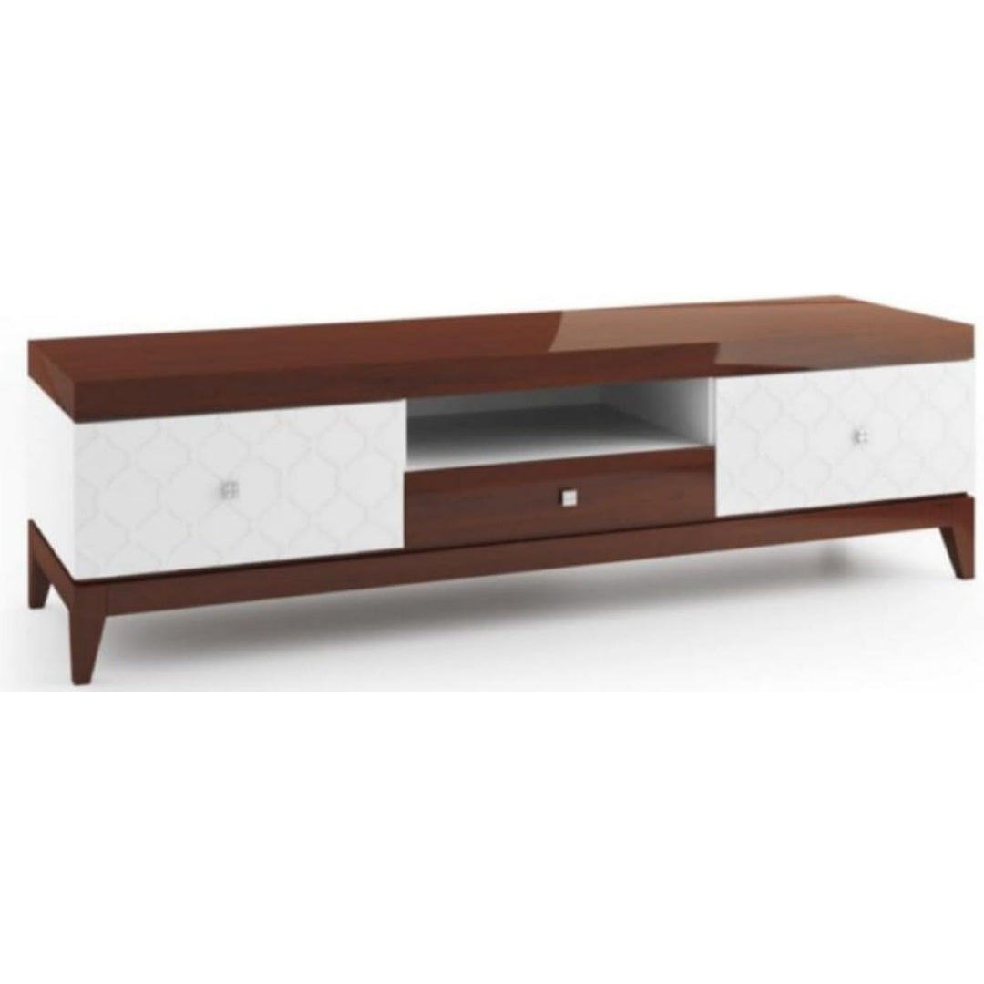 Sideboard verbindet 3 Schubladen und glaenzende Oberflaechen