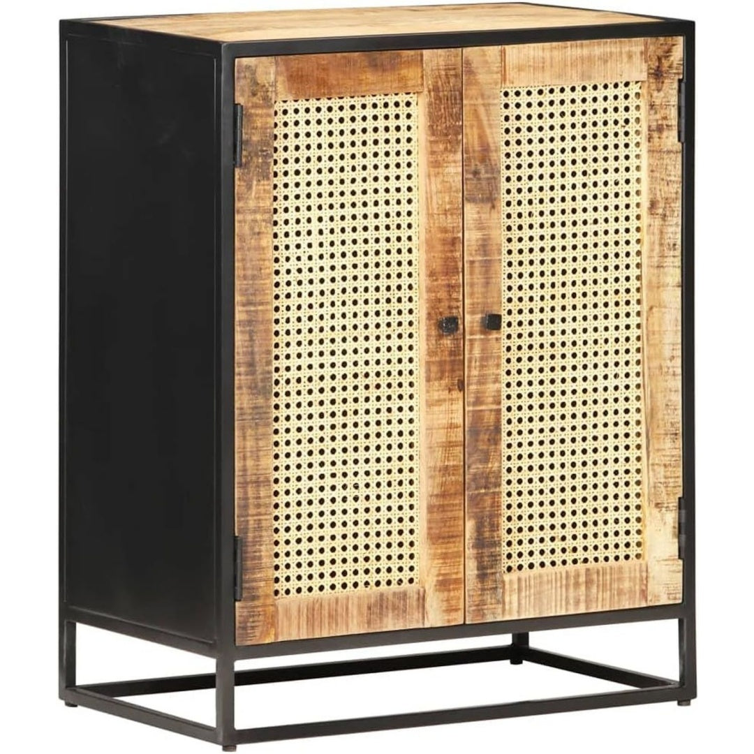 Sideboard aus Mangoholz in Naturbraun mit den Massen 60 x 35 x 75 cm