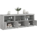 Sideboard mit den Massen 181.5 x 37 x 67 cm in Betongrau