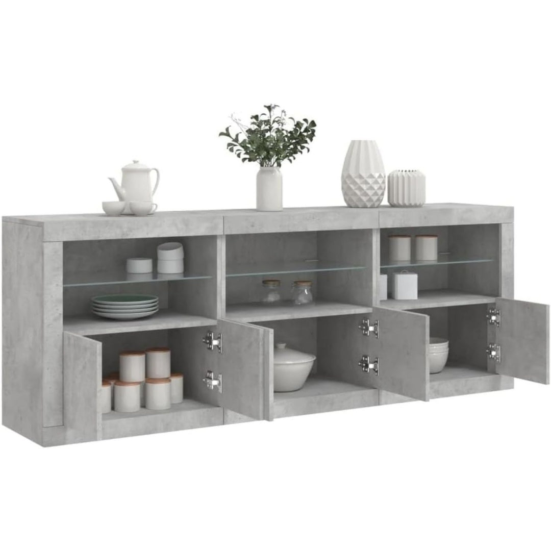 Sideboard mit den Massen 181.5 x 37 x 67 cm in Betongrau